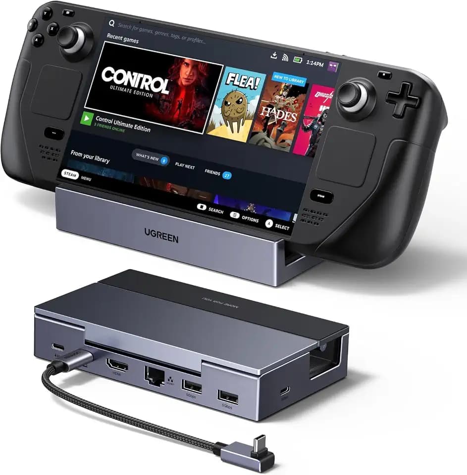 UGREEN Steam Deck Dock mit HDMI 4K@120Hz, Verstellbares Docking Station