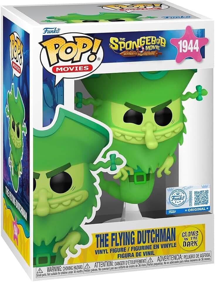 Funko POP! Movies: Spongebob Movie - The Flying Dutchman - Amazon Exclusive | Offizieller Fanartikel und Merch - Vinyl Sammelfigur als Regal Deko - Geschenkidee zum Geburtstag für Fans und Sammler