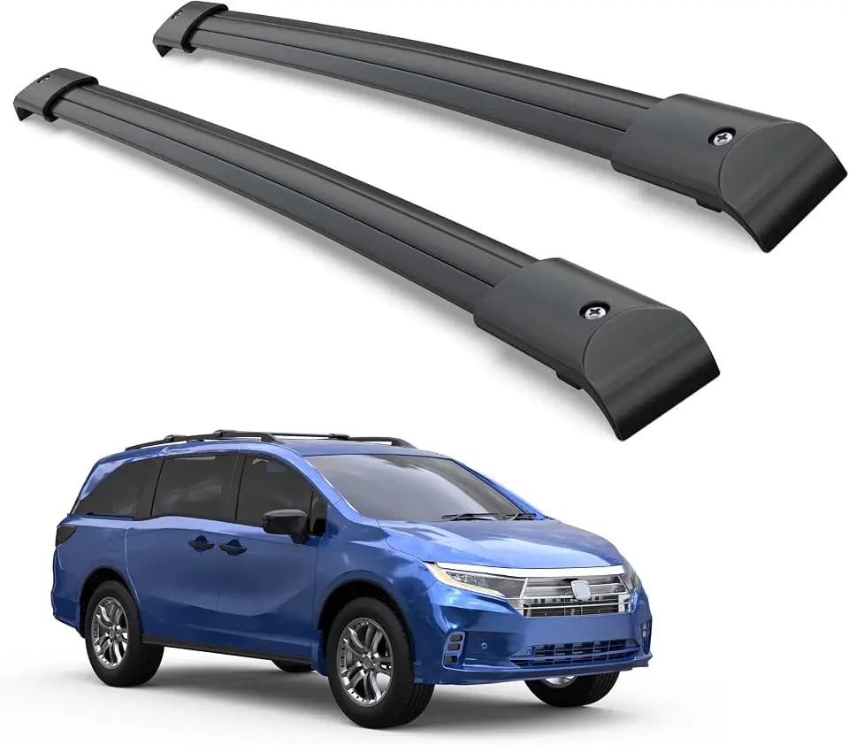 KUIPERAUTO 165lbs Aluminum Roof Rack Cross Bars Compatible for 2005-2010 Honda Odyssey Rooftop Luggage Carrier Rack for Bike Canoe Kayak Cargo Box