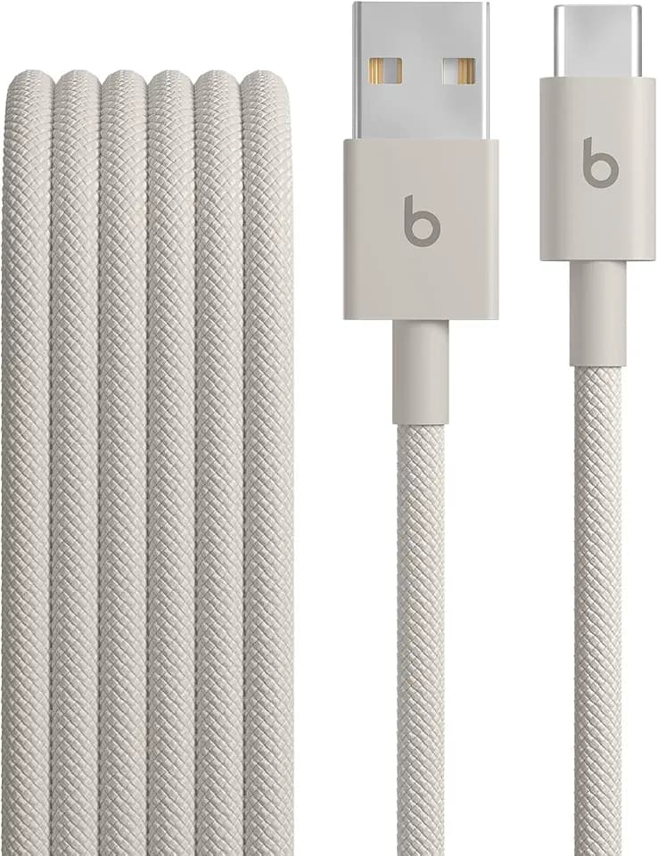 Beats USB-A to USB-C Woven Cable Fast Charging Durable and Tangle-Free Design Compatible Charger for Apple & Android Devices (1.5 m, 5 ft) - Surge Stone