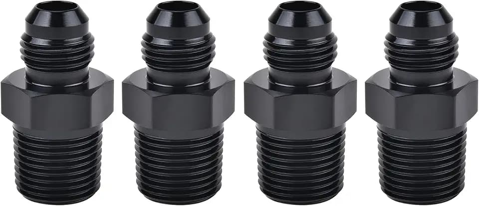 EVIL ENERGY 6AN Male Flare to 3/8" NPT Pipe Fitting Adapter Straight 4PCS