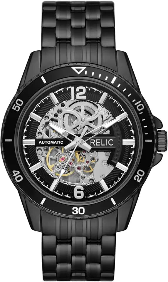 RELIC by Fossil Men's Automatic Watch with Mechanical Movement and Skeleton Dial