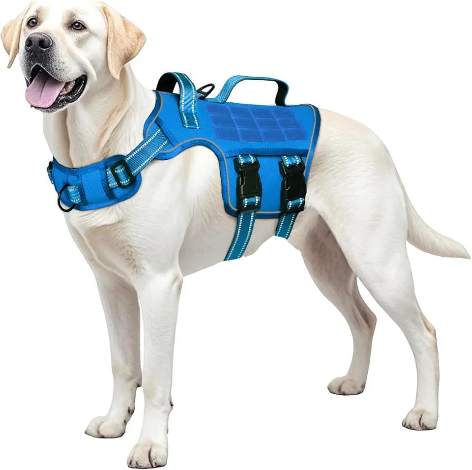 Dog Harness for Large Dogs, No Pull Tactical Vest with Front Clips