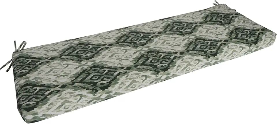 Blazing Needles Outdoor Bench Cushion, 57" x 19", Lakat Mineral, 1 Count