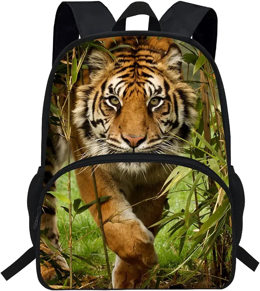 Cool Tiger Backpack For School Bag Kids Animal Bag For Children Boys and Girls Bookbag (D1090a)