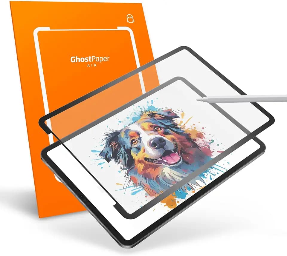 UPPERCASE GhostPaper Air Premium Detachable Paper Feel Writing Sketching Surface Screen Protector, Air-ttach Nano Suction Mounting, Compatible with iPad Pro 12.9" (2018-2022)