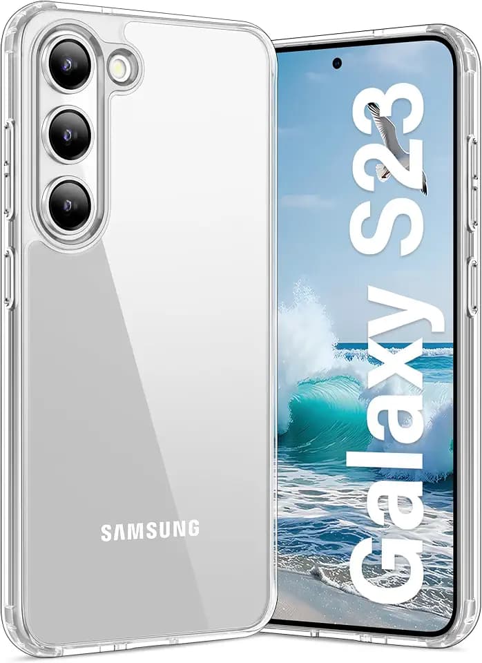 Vakoo Clear Case for Samsung Galaxy S23, Anti-Yellowing, Transparent