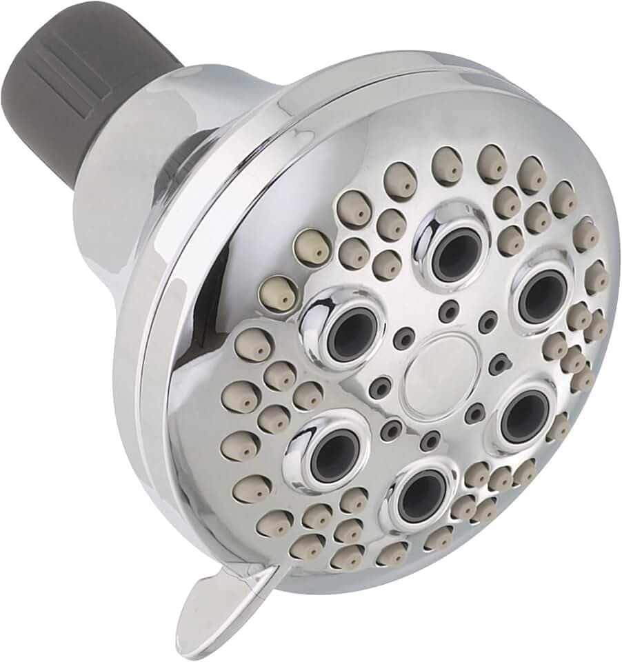 Peerless Delta-Faucet 76551C Water-Saving Five Spray Massage Shower Head, 2.0 gpm, Chrome