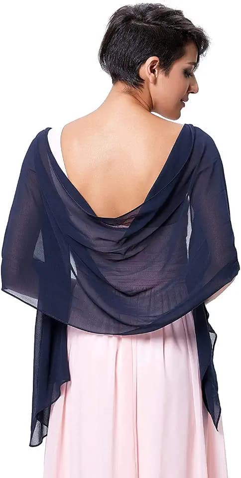 Damen-Schal, Stola, aus Seide, Wrap, Pashmina, für Hochzeit, Abend, Zeremonien, Partys, 180 cm x 70 cm