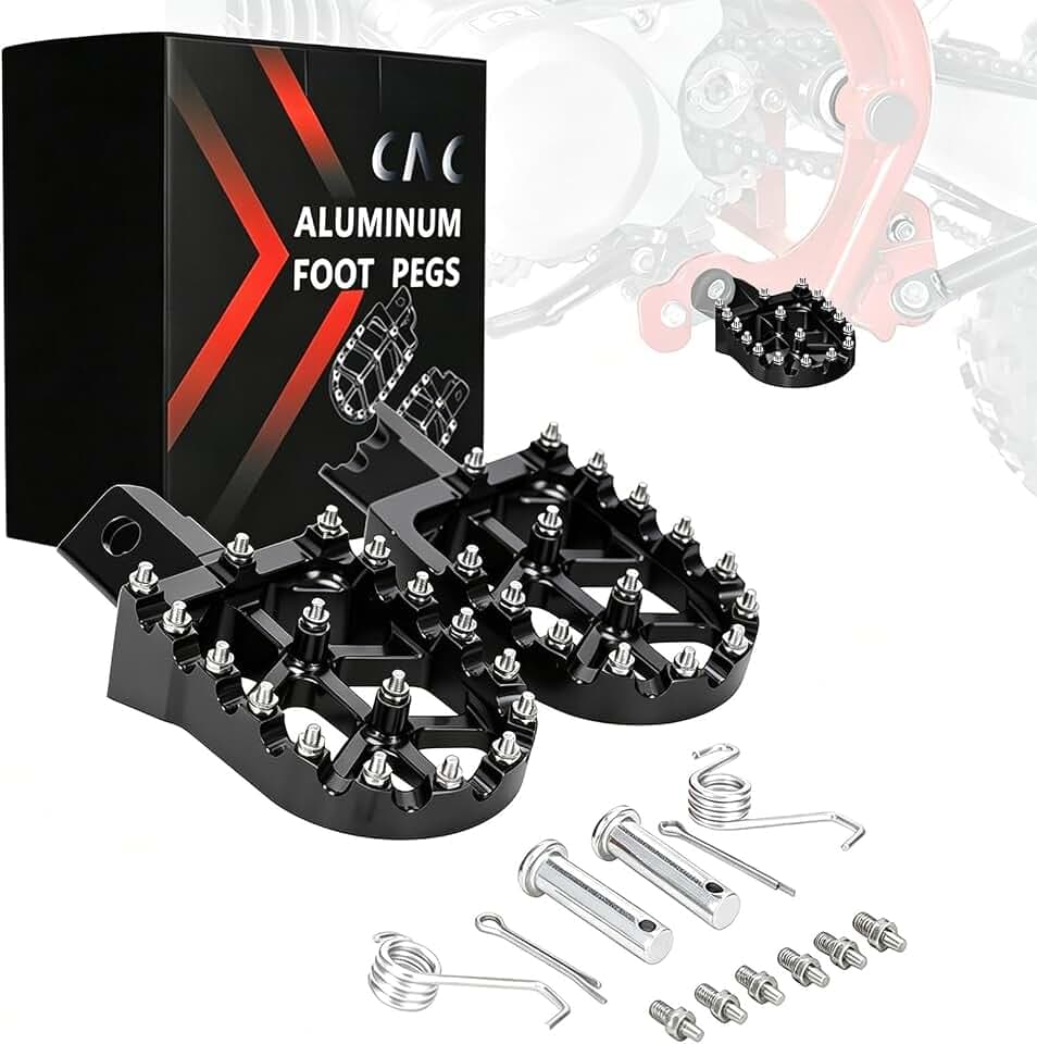 JFG RACING Universal Dirt Bike Foot Pegs for YZ KX TTR PW XR CRF 50 70 80