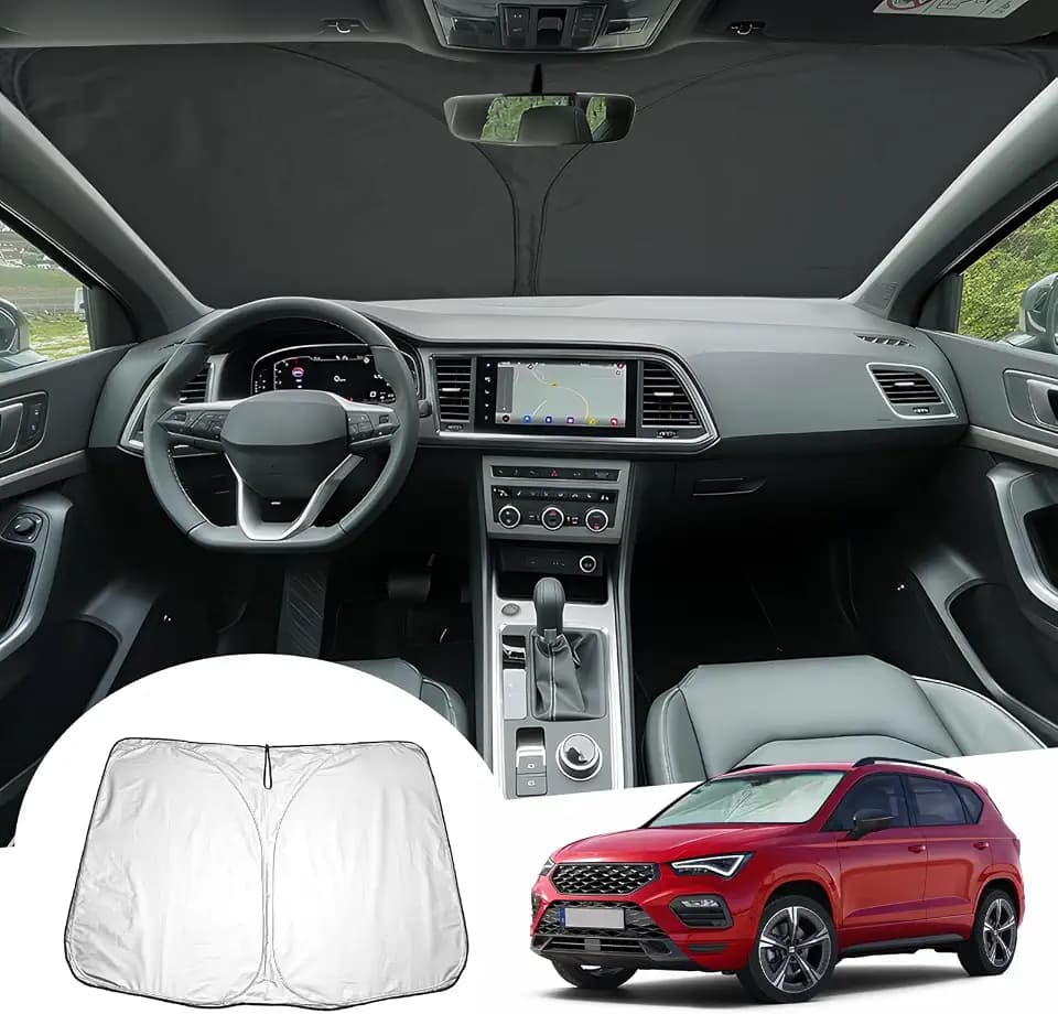 [Upgrade] GAFAT Seat Ateca FR Facelift/Cuprα Ateca 2017-2025 2026 Sonnenschutz Frontscheibe Innen, Windschutzscheibe Sonnenschirm Sonnenblende Zubehör, Abkühlung, UV Schutz