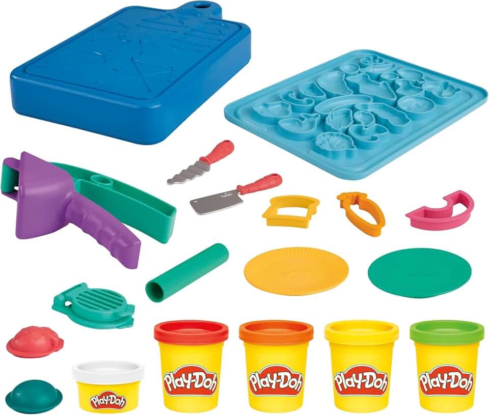 Play-Doh Kleiner Chefkoch Starter-Set mit 14 Küchen-Accessoires, Vorschulspielzeug