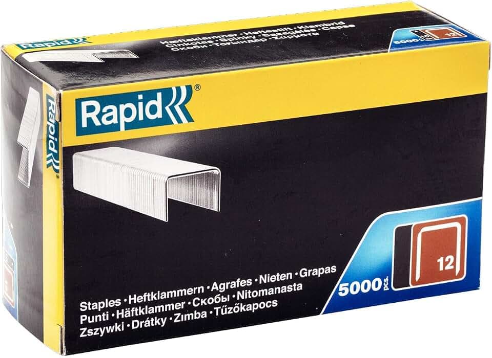 Rapid Tackerklammern Typ 12, 16 mm, 5.000 Stk. Flachdrahtklammern