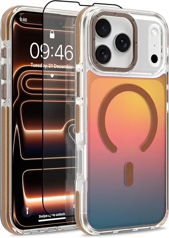 Magnetic Case Fit for iPhone 17 Pro Max, Fluorescent, Desert