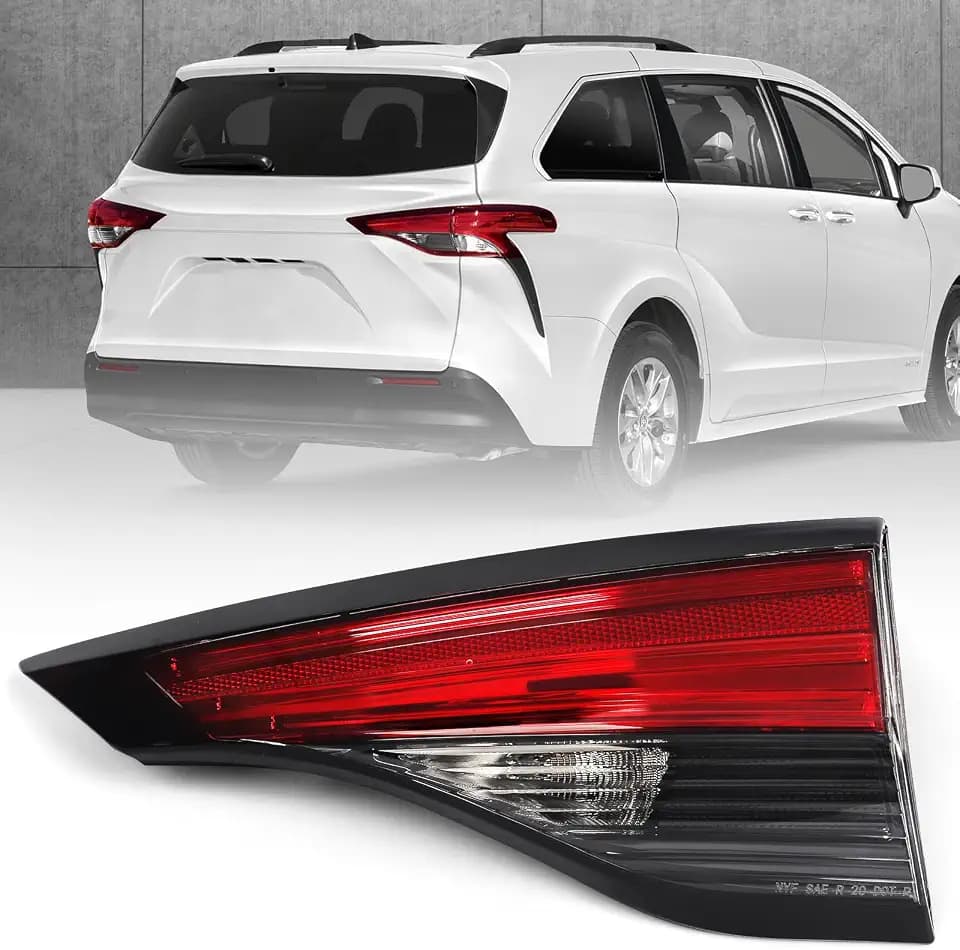 Huray Inner Right Tail Light Assembly for Toyota Sienna 2021-2022 LE XLE