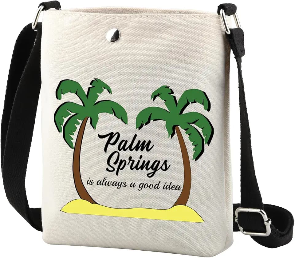 TSOTMO Palm Springs Bachelorette Party Favor Palm Springs Is Always A Good Idea Tropical Trip Crossbody Bag