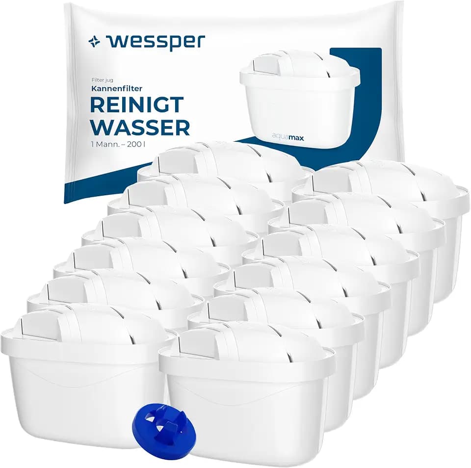Wessper wasserfilter kartuschen, zusätzlicher für PIN Brita kanne -12 Stück