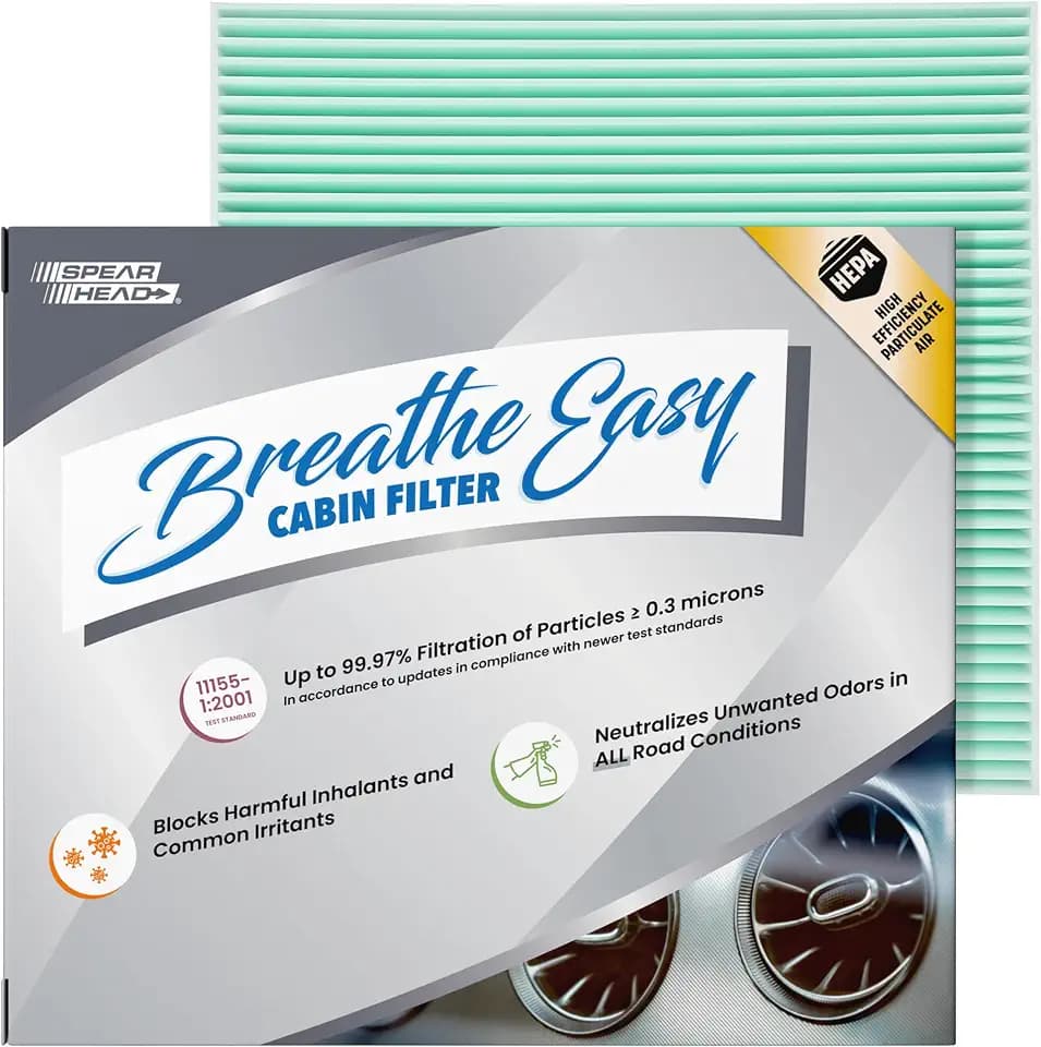 Spearhead Free-Flow HEPA Breathe Easy AC/Heater Cabin Air Filter (BE-182H)