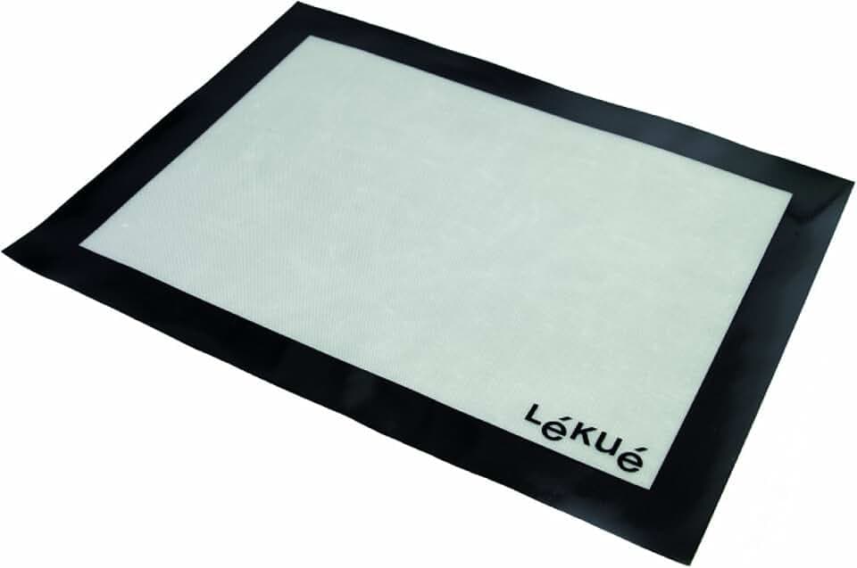 Lékué Backblech-Auflage, Silikon und Glasfaser, weiß und schwarz, 40x30 cm
