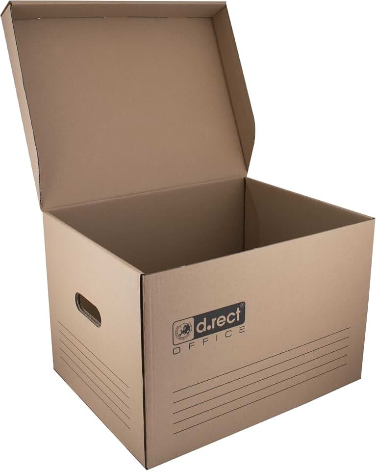 D.RECT 2100 ZIP Archivbox, 12 Stück, 431x333x294mm, Braun