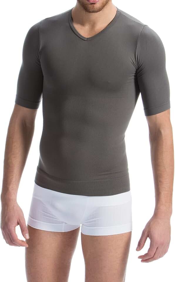 FarmaCell Man 419H - Herren-Kurzarm-T-Shirt figurformend und stützend mit lwärmendem schützendem Heat Garn