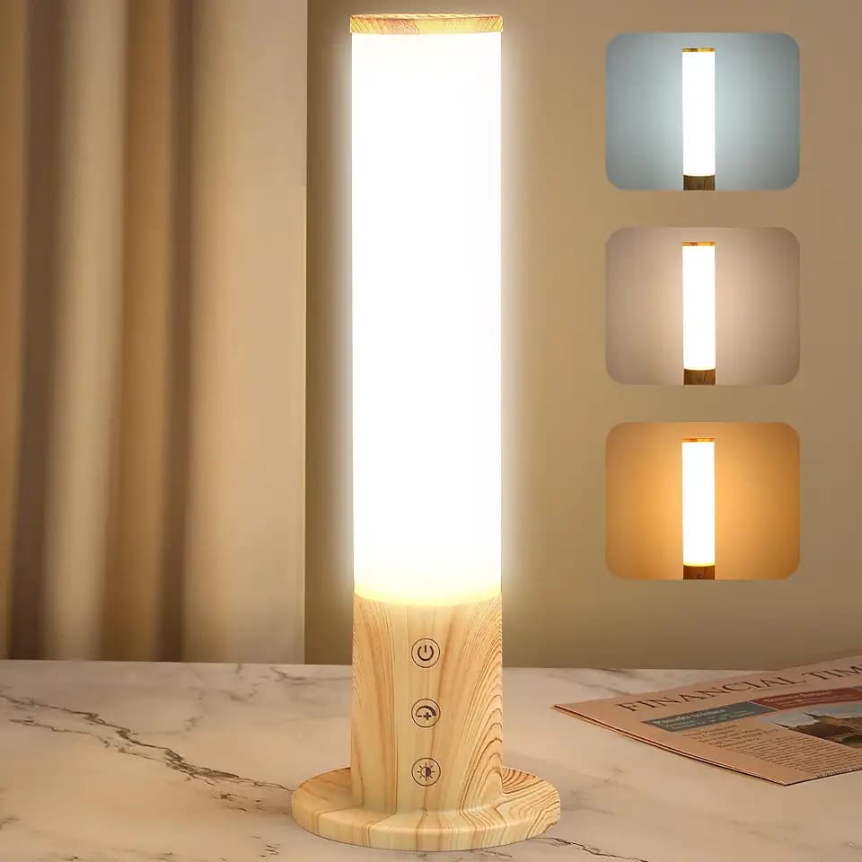 Caromolly Tageslichtlampe, Lichttherapielampe mit 3 Farbtemperaturen & 5 Helligkeitsstufen, Simulation von Tageslicht, Flimmer- und UV-freie LED-Tageslichtleuchte, Ideal für Haushalte und Büro