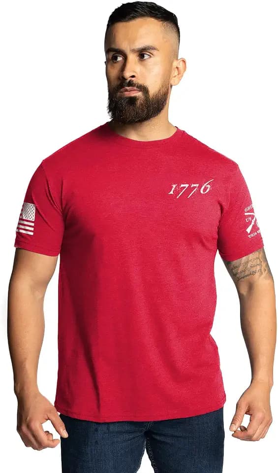 Grunt Style American 1776 Flag Men's Graphic Tee