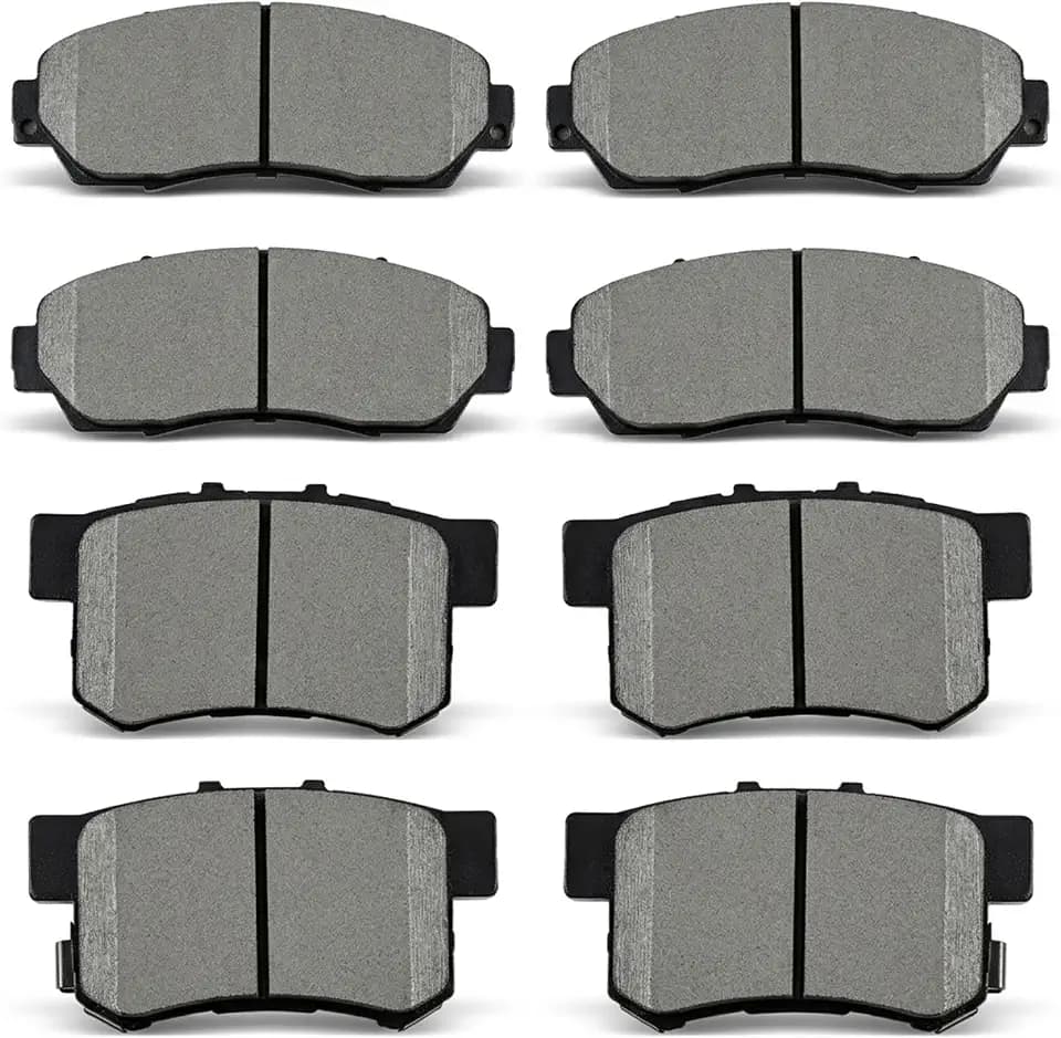 Front Rear Brake Pad Fits 11-15 Honda Accord Crosstour; 12-16 Honda CR-V