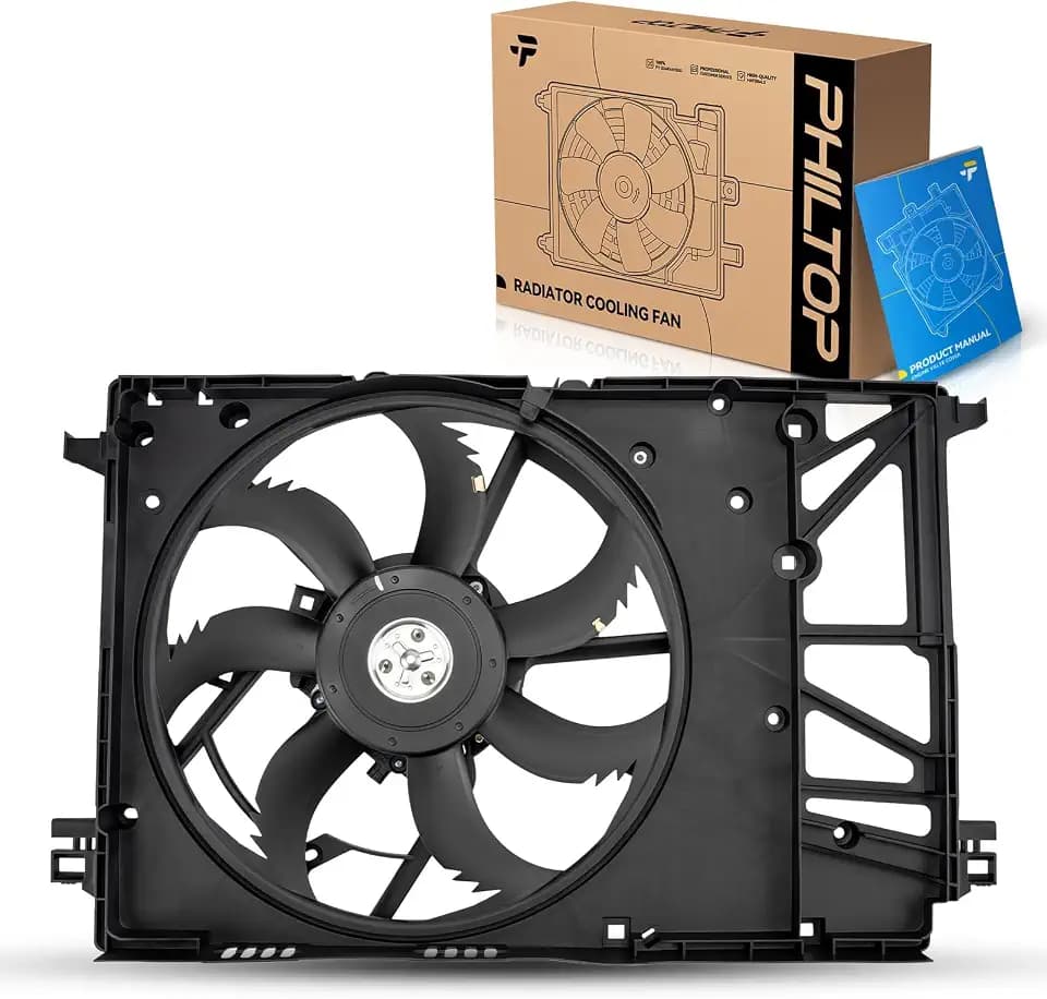 PHILTOP 75336 Radiator Cooling Fan Assembly, Compatible with 2018-2023 Camry FHEV, 2019-2022 Avalon FHEV, 2019-2023 ES300h, Replace # 16360F0020, 75336