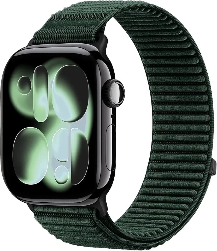 Nylon Loop Sport Band Compatible with Apple Watch Ultra 3 2 Band 49mm 46mm 45mm 44mm 42mm 41mm 40mm 38mm Women Men, Stretchy Strap Elastic Fabric Wristband for iWatch Series 11 10 SE 9 8 7 6 5 4 3 2 1