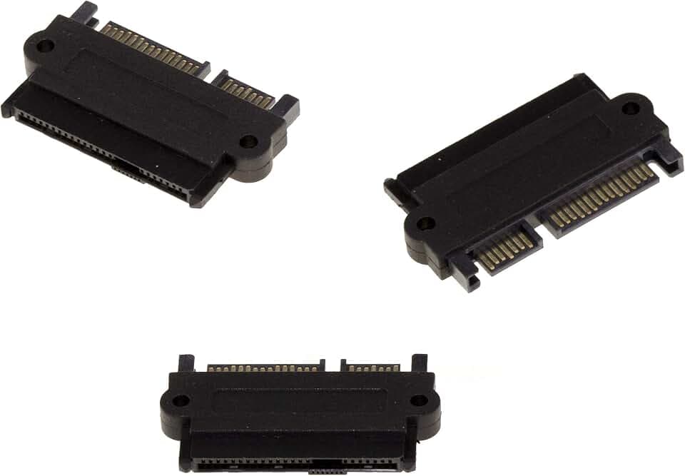 KALEA-INFORMATIQUE MiniSAS-Adapter SFF-8482 auf SATA 15+7, 5 cm SATA-Kabeladapter fr SAS-Festplatten, Schwarz, fr PC, Laptop und SSD, Cat 6a, 14-polig, 5 GHz, 500 MB/s, 2 Jahre Ersatzteilverfgbarkeit