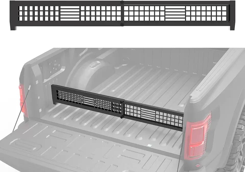 TOPICK Adjustable Truck Bed Divider, Expandable Steel Cargo Organizer Panel