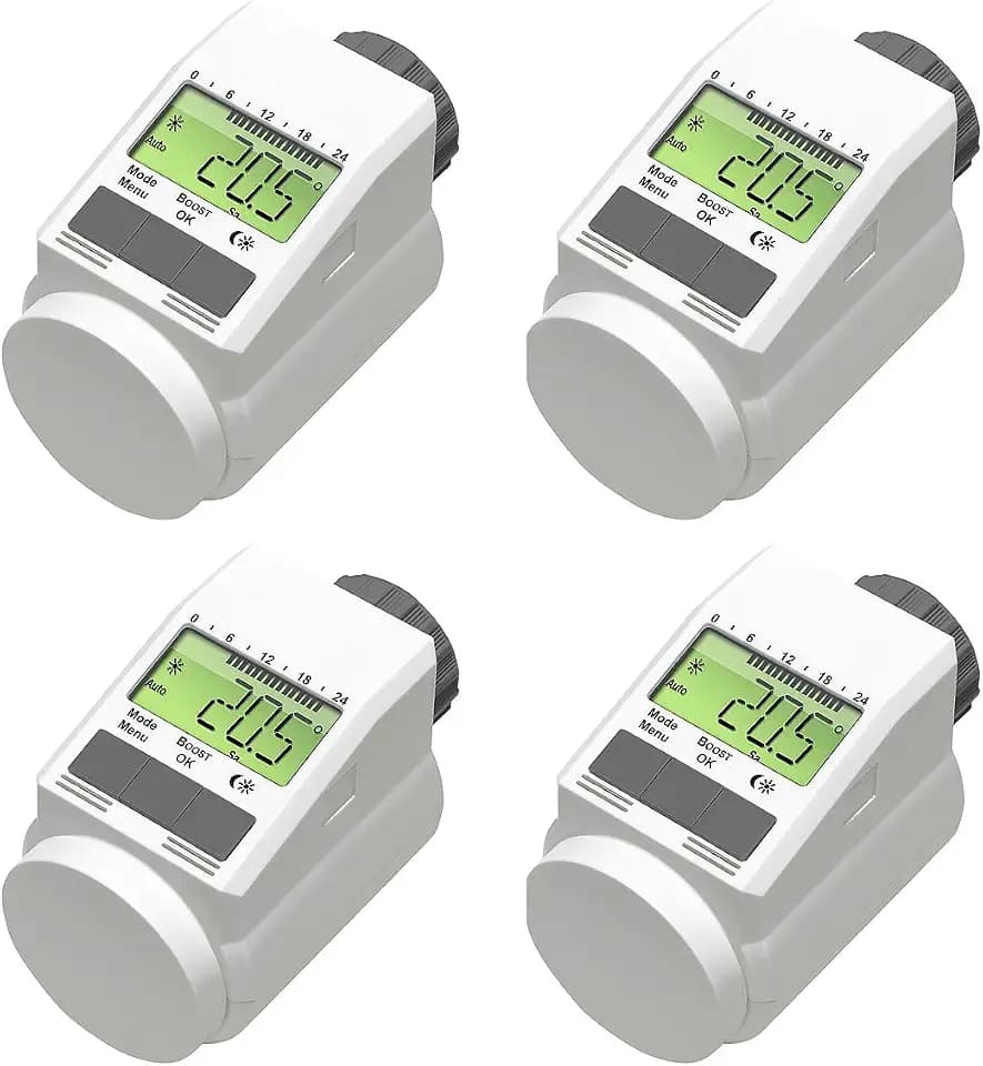Programmierbarer Heizkörper-Thermostat (Energiesparregler) 4er-Set