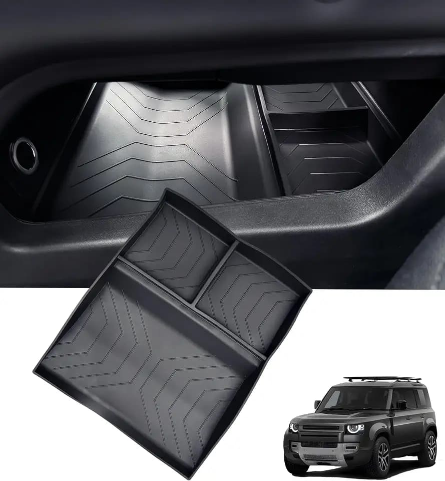 Lower Center Console Organizer Tray for Land Rover Defender 90/110/130 2026 2025, Interior Accessories Insert Tray Storage Box for 2025-2026 Defender, Black