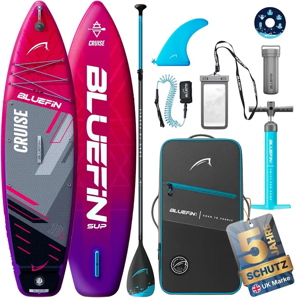 Bluefin SUP Cruise 10'8 Premium aufblasbares Paddle Board Allrounder