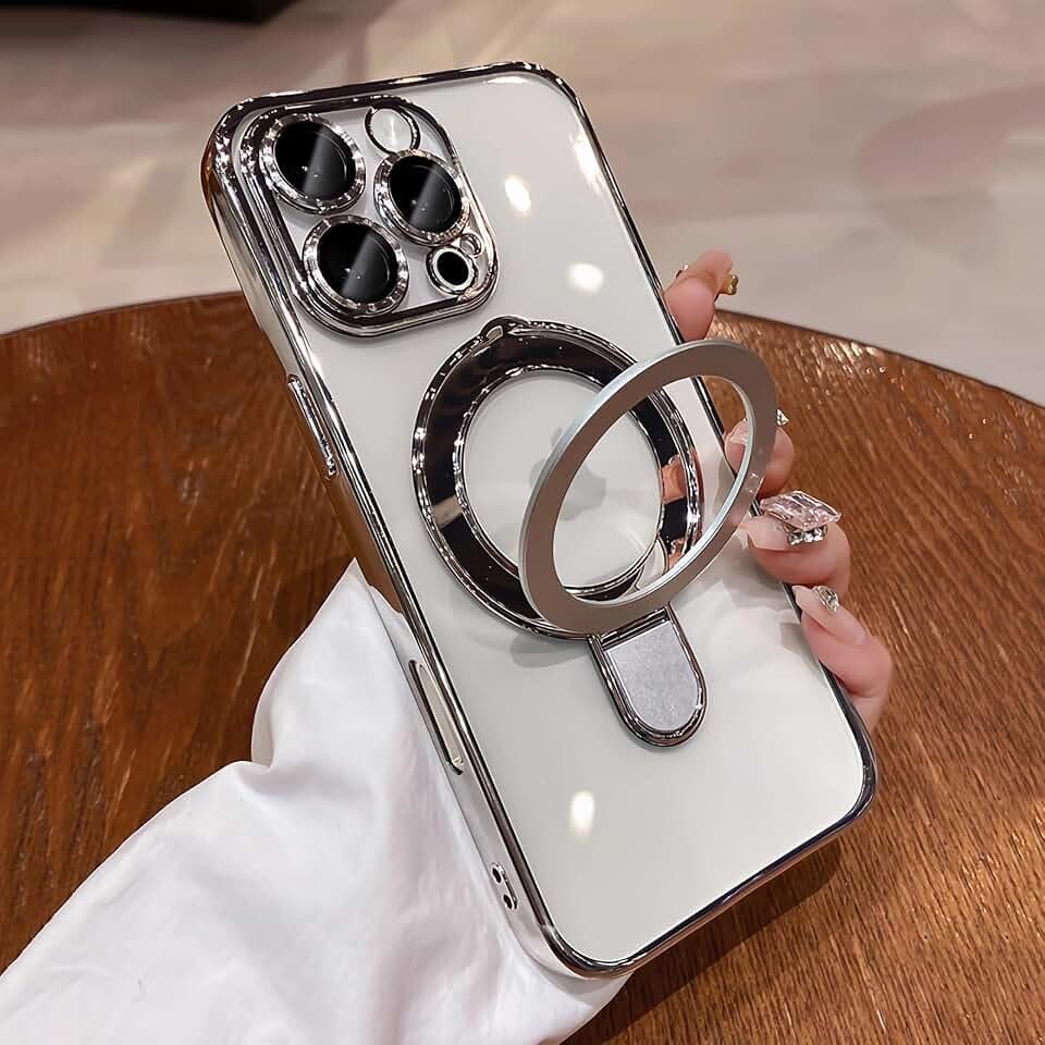 LXK Magnetic Stand for iPhone 16 Pro Max Case 6.9" Clear [Fit for MagSafe]