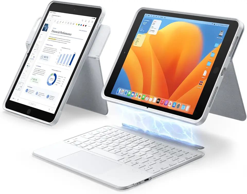 HOU 360° drehbare abnehmbare Tastaturhülle für iPad 7./8./9. Generation
