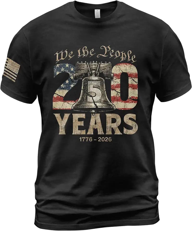 Patriotic Shirts for Men, 1776-2026 250th Anniversary Shirt