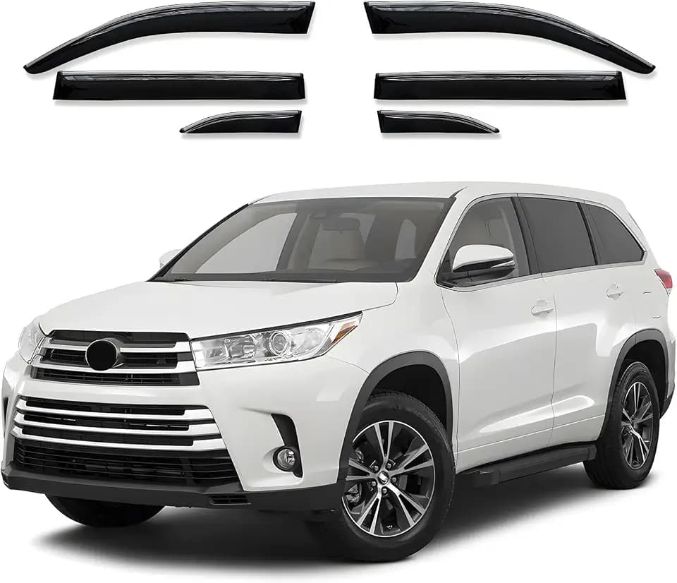 Rain Guards Window Visors for Toyota Highlander 2014-2019 6Pcs