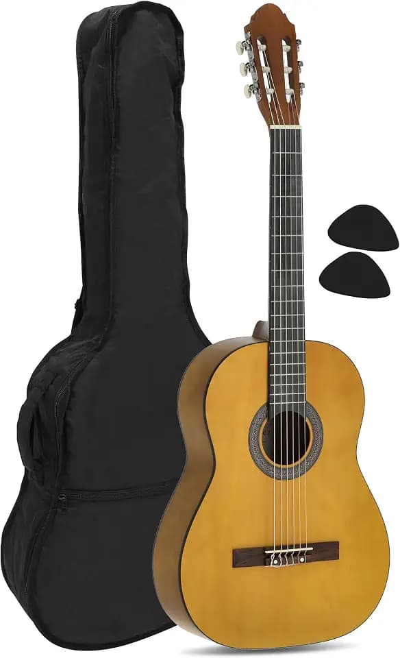 Konzertgitarre - klassische Gitarre - 4/4 honey - Naturfarben - inkl. Tasche