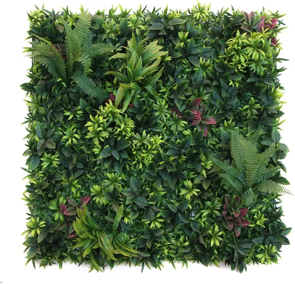 ULAND Artificial Ivy Greenery Wall Panel 40"x40" – UV-Resistant Faux Leaf Privacy Fence Screen for Outdoor Garden, Patio, Balcony & Indoor Wall Décor (B051, Set of 1)
