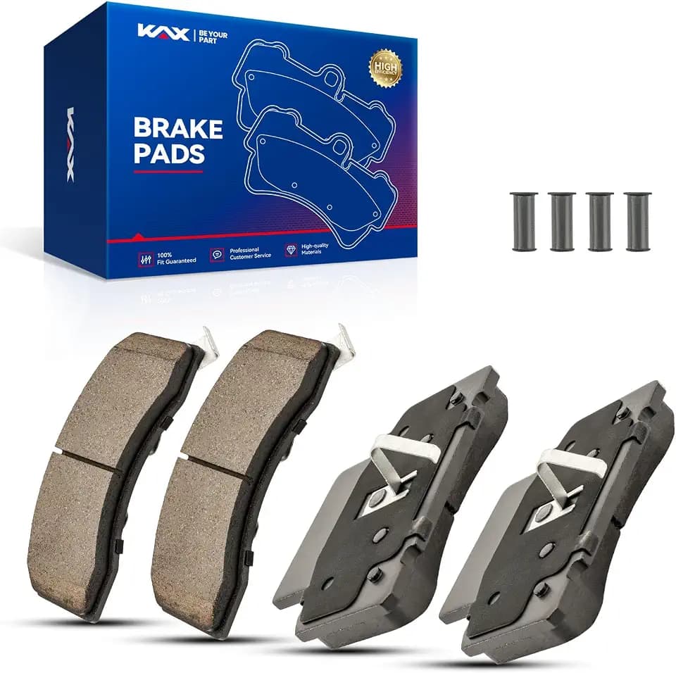 KAX Ceramic Brake Pads Front for Dodge, Chevrolet, GMC - Ram 2500, Express 3500, Ram 3500, K3500, C3500, Savana 3500, Express 2500, Savana 2500, Low Noise & Low Dust, Set of 4