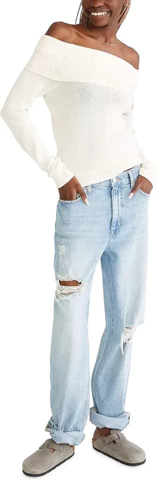 AEROPOSTALE Women's Off The Shoulder Sweater