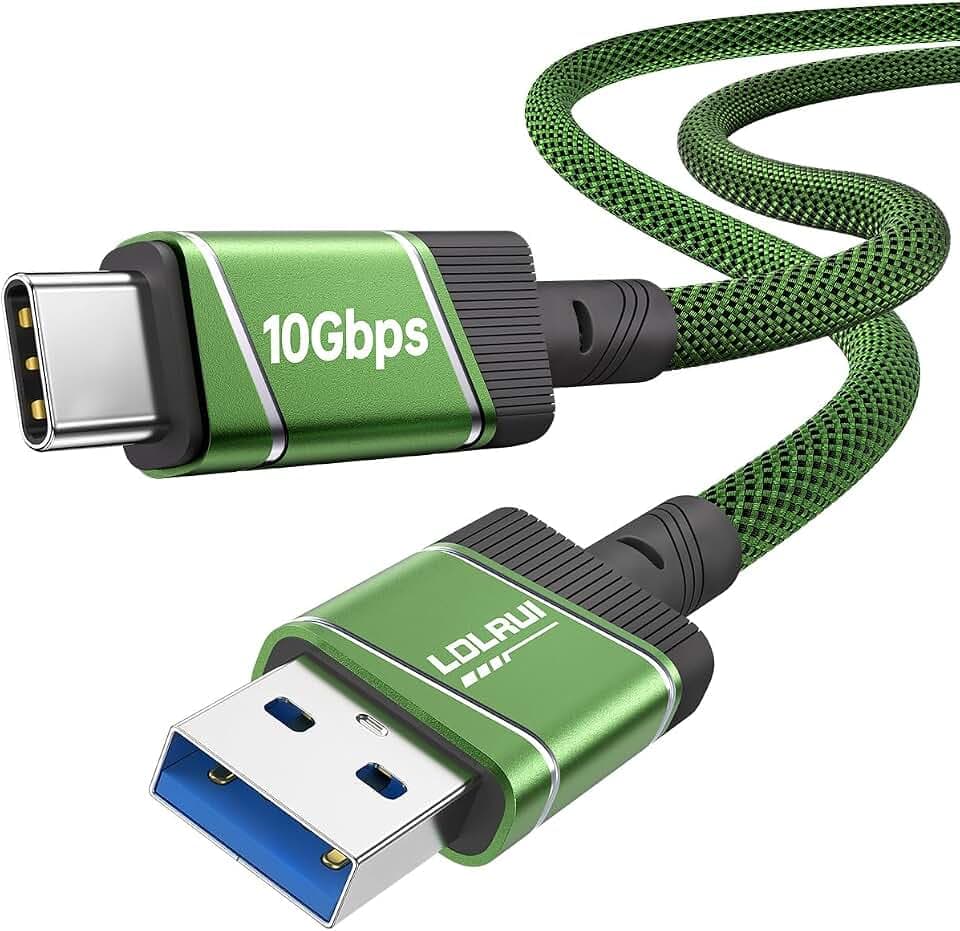 LDLrui USB A auf USB C Kabel USB 3.2 10Gbps Datenkabel 6Ft Grün