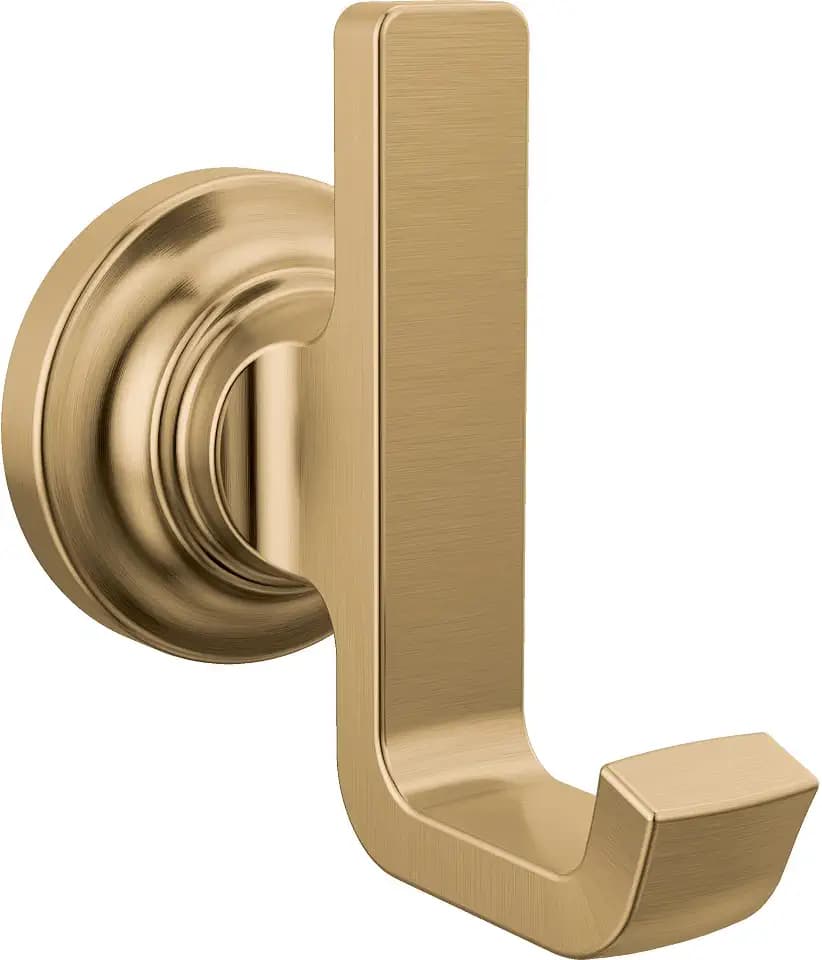 Delta Double Towel Hook for Bathroom or Kitchen| Champagne Bronze | Tetra Accessories