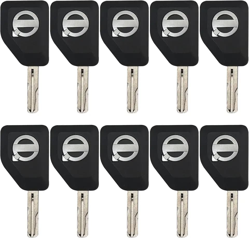 10Pcs 11039228 Ignition Keys for Volvo Loader Articulated Hauler Truck A20C A25C A25D A30C A35C A40 L50 L60E L70 L90 L110E L120 L150 L160 L180 L220D L220E L330 L330C T450D