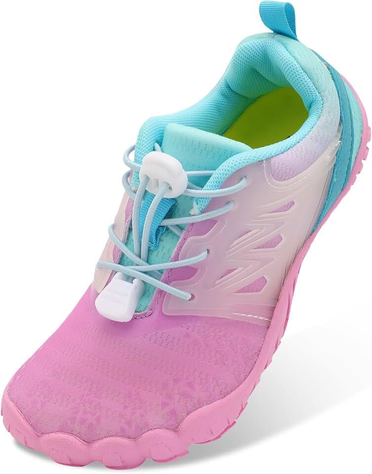L-RUN Kids Water Shoes Quick Dry Boys Girls Barefoot Shoes for Beach Pool Sand Non-Slip Outdoor Athletic Walking Sneaker