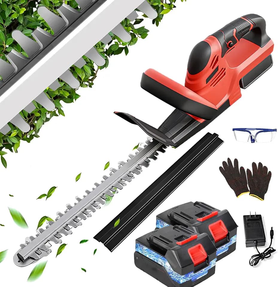 ALSO GO 22" Cordless Hedge Trimmer with 2 x 3.0Ah Batteries Fast Charger