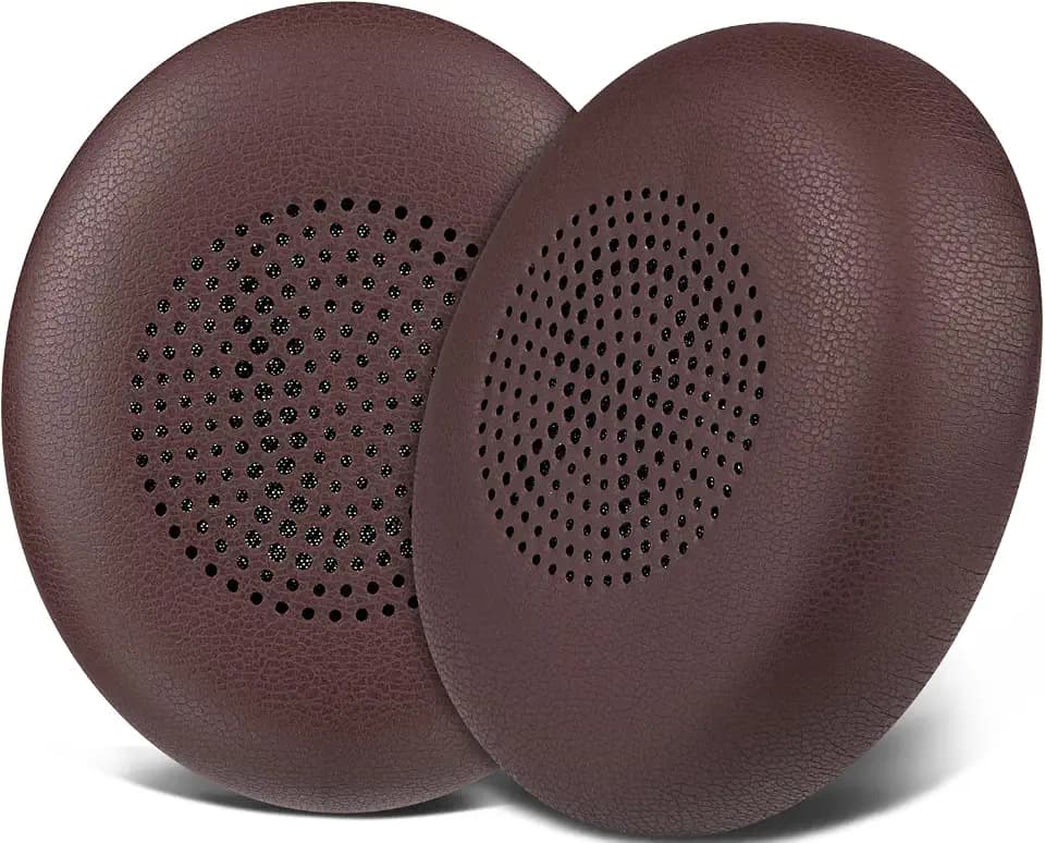 SOULWIT Earpads Replacement for Jabra Evolve2 65 (Evolve 2 65MS 65UC MS UC)/Evolve2 40 (40UC 40MS USB)/Elite 45h On-Ear Wireless Headset, Ear Pads Cushions with Softer Protein Leather - Dark Coffee