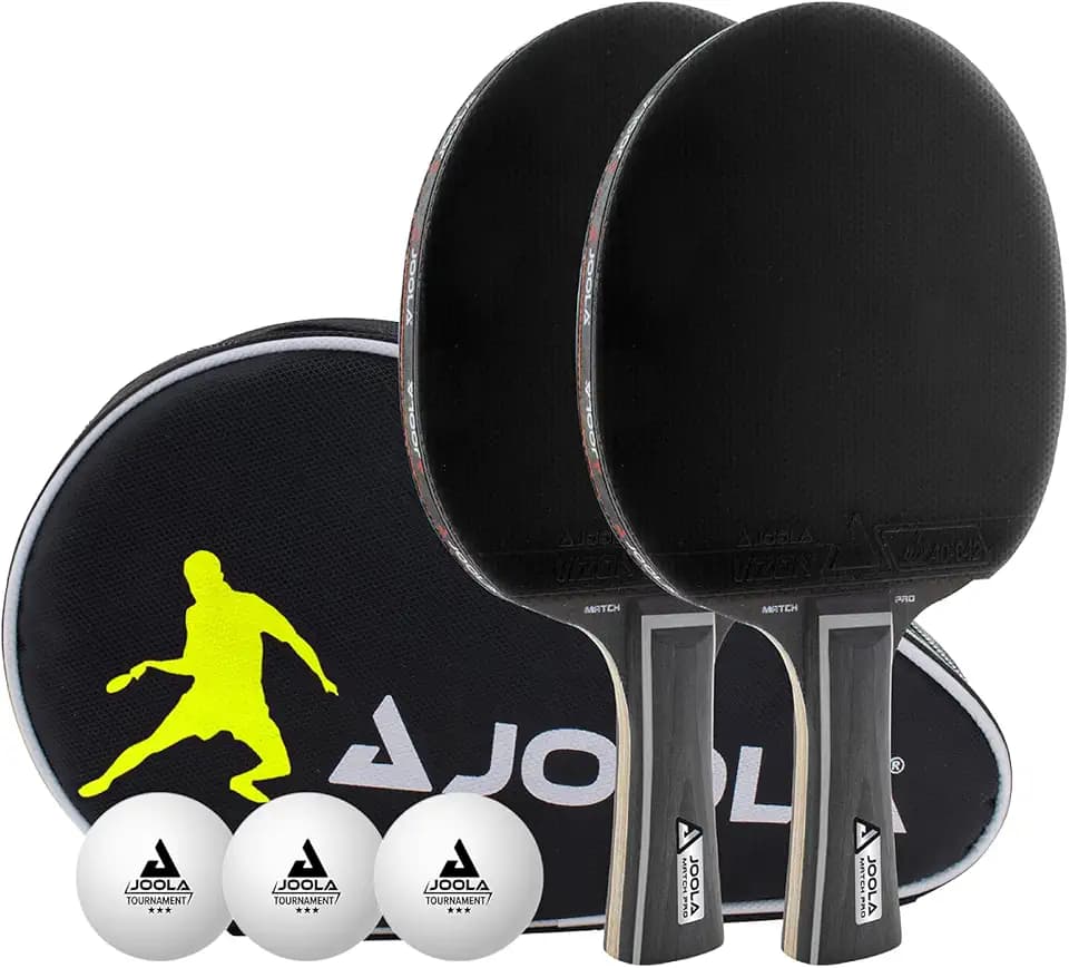 JOOLA Tischtennis Set Schläger Bälle Hülle Netz ITTF zugelassen